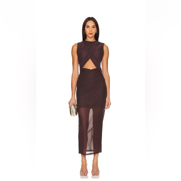 MISHA COLLECTION Dresses & Skirts - X Revolve Isabella Midi Dress in Umber Brown
MISHA